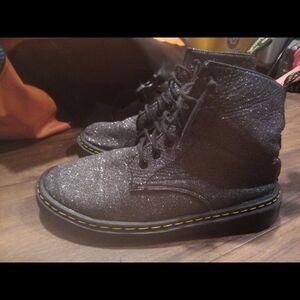 Dr. Martens Black Glitter Boots